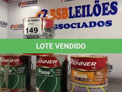 LOTE 149 - 03 GALÕES DE TINTA PARA PISO RENNER E 01 GALÃO DE RESINA ACRÍLICA PARA PEDRAS 3,6L. (NO ESTADO, LEILÃO NÃO TEM GARANTIA E NEM DEVOLUÇÃO, SUJEITO A POSSÍVEIS AVARIAS VISÍVEIS/OCULTAS E/OU AUSÊNCIA DE COMPONENTES).