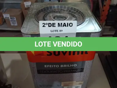 LOTE 181 - 01 LATA DE TEXTURATTO PREMIUM SUVINIL EFEITO BRILHO BASE 24KG. (NO ESTADO, LEILÃO NÃO TEM GARANTIA E NEM DEVOLUÇÃO, SUJEITO A POSSÍVEIS AVARIAS VISÍVEIS/OCULTAS E/OU AUSÊNCIA DE COMPONENTES).