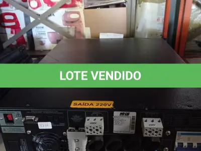 LOTE 087 - 01 NOBREAK ELETRÔNICO PARA RACK 3.000VA MARCA NHS. (NO ESTADO, LEILÃO NÃO TEM GARANTIA E NEM DEVOLUÇÃO, SUJEITO A POSSÍVEIS AVARIAS VISÍVEIS/OCULTAS E/OU AUSÊNCIA DE COMPONENTES).