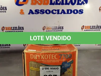 LOTE 327 - 01 CAIXA DE DRYKOTEC 7700, REVESTIMENTO IMPERMEABILIZANTE FLEXÍVEL COM FIBRAS SINTÉTICAS. (NO ESTADO, LEILÃO NÃO TEM GARANTIA E NEM DEVOLUÇÃO, SUJEITO A POSSÍVEIS AVARIAS VISÍVEIS/OCULTAS E/OU AUSÊNCIA DE COMPONENTES).