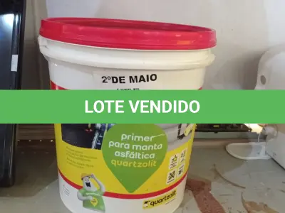 LOTE 448 - 01 BALDE DE PRIMER PARA MANTA ASFÁLTICA QUARTZOLIT 18L. (NO ESTADO, LEILÃO NÃO TEM GARANTIA E NEM DEVOLUÇÃO, SUJEITO A POSSÍVEIS AVARIAS VISÍVEIS/OCULTAS E/OU AUSÊNCIA DE COMPONENTES).