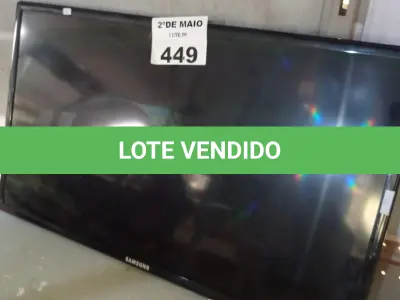 LOTE 449 - 01 TV MARCA SAMSUNG 32” POL PARA RETIRADA DE PEÇAS. (NO ESTADO, LEILÃO NÃO TEM GARANTIA E NEM DEVOLUÇÃO, SUJEITO A POSSÍVEIS AVARIAS VISÍVEIS/OCULTAS E/OU AUSÊNCIA DE COMPONENTES).