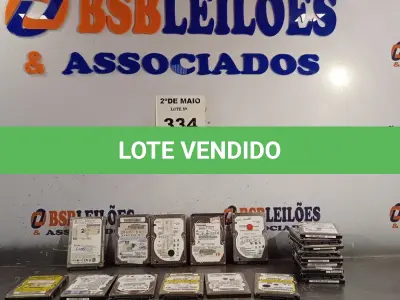LOTE 334 - 20 HARD DISC PARA NOTEBOOK MARCAS E MODELOS DIVERSOS. (NO ESTADO, LEILÃO NÃO TEM GARANTIA E NEM DEVOLUÇÃO, SUJEITO A POSSÍVEIS AVARIAS VISÍVEIS/OCULTAS E/OU AUSÊNCIA DE COMPONENTES).