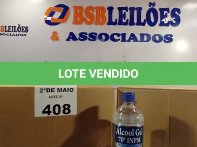 LOTE 408 - 24 FRASCOS DE ÁLCOOL EM GEL 70% COM HIDRATANTE 440G/500ML. (NO ESTADO, LEILÃO NÃO TEM GARANTIA E NEM DEVOLUÇÃO, SUJEITO A POSSÍVEIS AVARIAS VISÍVEIS/OCULTAS E/OU AUSÊNCIA DE COMPONENTES).