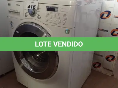 LOTE 416 - 01 LAVA E SECA 8.5KG MARCA LG 220V. (NO ESTADO, LEILÃO NÃO TEM GARANTIA E NEM DEVOLUÇÃO, SUJEITO A POSSÍVEIS AVARIAS VISÍVEIS/OCULTAS E/OU AUSÊNCIA DE COMPONENTES).