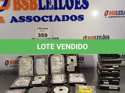 LOTE 359 - 20 HARD DISC PARA PC MARCAS E MODELOS DIVERSOS. (NO ESTADO, LEILÃO NÃO TEM GARANTIA E NEM DEVOLUÇÃO, SUJEITO A POSSÍVEIS AVARIAS VISÍVEIS/OCULTAS E/OU AUSÊNCIA DE COMPONENTES).