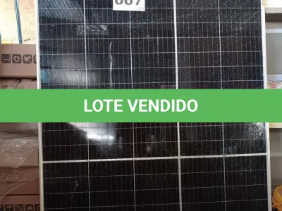 LOTE 007 - 01 – PLACA ENERGIA SOLAR (NO ESTADO, NÃO SABEMOS SE FUNCIONA. LEILÃO NÃO TEM GARANTIA E NEM DEVOLUÇÃO, SUJEITO A POSSÍVEIS AVARIAS VISÍVEIS/OCULTAS E/OU AUSÊNCIA DE COMPONENTES)