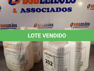LOTE 202 - 20 LITROS DE ESPUMA HIGIENIZADORA PARA ANTISSEPSIA INSTANTÂNEA DAS MÃOS. (NO ESTADO, LEILÃO NÃO TEM GARANTIA E NEM DEVOLUÇÃO, SUJEITO A POSSÍVEIS AVARIAS VISÍVEIS/OCULTAS E/OU AUSÊNCIA DE COMPONENTES).