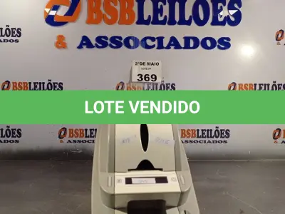 LOTE 369 - 01 IMPRESSORA DE CARTÃO MODELO SMART. (NO ESTADO, LEILÃO NÃO TEM GARANTIA E NEM DEVOLUÇÃO, SUJEITO A POSSÍVEIS AVARIAS VISÍVEIS/OCULTAS E/OU AUSÊNCIA DE COMPONENTES).