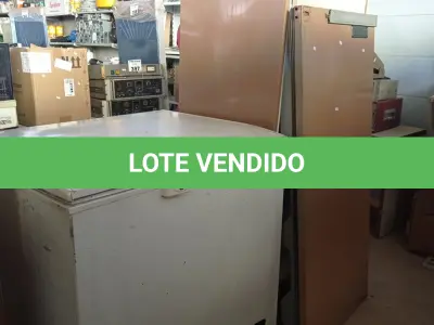 LOTE 412 - 01 GELADEIRA MARCA PROSDÓCIMO E 1 FREEZER HORIZONTAL C/ 01 TAMPA COM AVARÍAS. (NO ESTADO, LEILÃO NÃO TEM GARANTIA E NEM DEVOLUÇÃO, SUJEITO A POSSÍVEIS AVARIAS VISÍVEIS/OCULTAS E/OU AUSÊNCIA DE COMPONENTES). (NO ESTADO, LEILÃO NÃO TEM GARANTIA E NEM DEVOLUÇÃO, SUJEITO A POSSÍVEIS AVARIAS VISÍVEIS/OCULTAS E/OU AUSÊNCIA DE COMPONENTES).