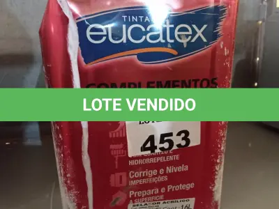 LOTE 453 - 01 LATA DE SELADOR ACRÍLICO EUCATEX 16L. (NO ESTADO, LEILÃO NÃO TEM GARANTIA E NEM DEVOLUÇÃO, SUJEITO A POSSÍVEIS AVARIAS VISÍVEIS/OCULTAS E/OU AUSÊNCIA DE COMPONENTES).