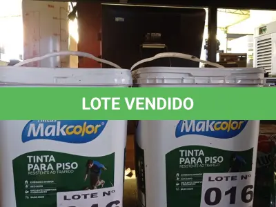 LOTE 016 - 02 - TINTAS PARA PISO MAKCOLOR (NO ESTADO, NÃO SABEMOS SE FUNCIONA. LEILÃO NÃO TEM GARANTIA E NEM DEVOLUÇÃO, SUJEITO A POSSÍVEIS AVARIAS VISÍVEIS/OCULTAS E/OU AUSÊNCIA DE COMPONENTES)