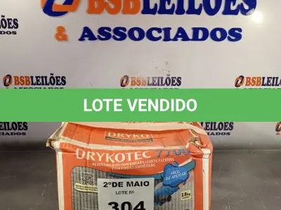 LOTE 304 - 01 CAIXA DE DRYKOTEC 7700, REVESTIMENTO IMPERMEABILIZANTE FLEXÍVEL COM FIBRAS SINTÉTICAS. (NO ESTADO, LEILÃO NÃO TEM GARANTIA E NEM DEVOLUÇÃO, SUJEITO A POSSÍVEIS AVARIAS VISÍVEIS/OCULTAS E/OU AUSÊNCIA DE COMPONENTES).
