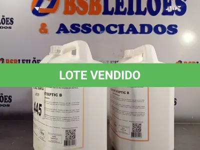 LOTE 445 - 10 LITROS DE SABONETE DE ESPUMA ANTISSÉPTICO. (NO ESTADO, LEILÃO NÃO TEM GARANTIA E NEM DEVOLUÇÃO, SUJEITO A POSSÍVEIS AVARIAS VISÍVEIS/OCULTAS E/OU AUSÊNCIA DE COMPONENTES).