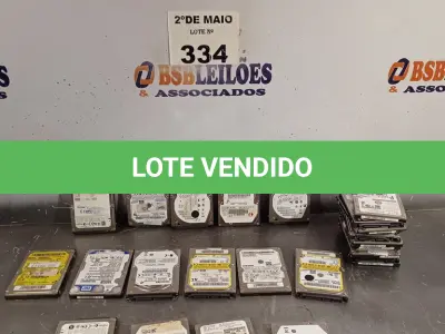 LOTE 334 - 20 HARD DISC PARA NOTEBOOK MARCAS E MODELOS DIVERSOS. (NO ESTADO, LEILÃO NÃO TEM GARANTIA E NEM DEVOLUÇÃO, SUJEITO A POSSÍVEIS AVARIAS VISÍVEIS/OCULTAS E/OU AUSÊNCIA DE COMPONENTES).