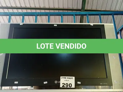 LOTE 290 - 01 TV LG 32” POL PARA RETIRADA DE PEÇAS. (NO ESTADO, LEILÃO NÃO TEM GARANTIA E NEM DEVOLUÇÃO, SUJEITO A POSSÍVEIS AVARIAS VISÍVEIS/OCULTAS E/OU AUSÊNCIA DE COMPONENTES).