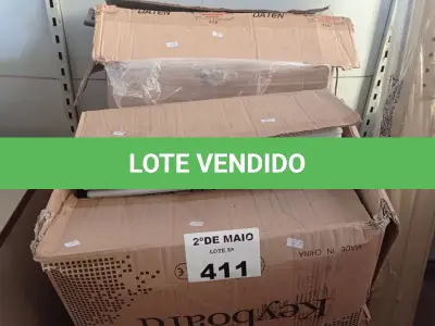 LOTE 411 - 01 LOTE COM GRANDE QUANTIDADE DE TECLADOS PARA PC MARCAS E MODELOS DIVERSOS. (NO ESTADO, LEILÃO NÃO TEM GARANTIA E NEM DEVOLUÇÃO, SUJEITO A POSSÍVEIS AVARIAS VISÍVEIS/OCULTAS E/OU AUSÊNCIA DE COMPONENTES).