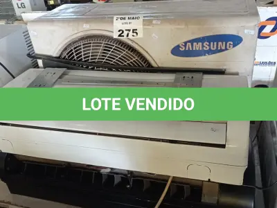 LOTE 275 - 01 CONDENSADORA MARCA SAMSUNG 18.000BTU E 02 EVAPORADORAS MARCAS E MODELOS DIVERSOS. (NO ESTADO, LEILÃO NÃO TEM GARANTIA E NEM DEVOLUÇÃO, SUJEITO A POSSÍVEIS AVARIAS VISÍVEIS/OCULTAS E/OU AUSÊNCIA DE COMPONENTES).