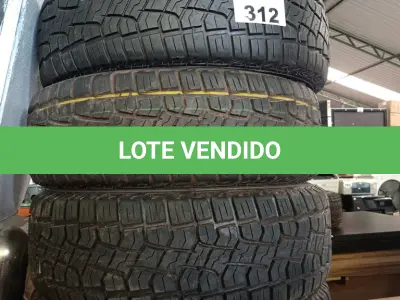 LOTE 312 - 05 PNEUS REMOLD SENDO: 04 NAS MEDIDAS 205/60/16 E 01 205/70/15. (NO ESTADO, LEILÃO NÃO TEM GARANTIA E NEM DEVOLUÇÃO, SUJEITO A POSSÍVEIS AVARIAS VISÍVEIS/OCULTAS E/OU AUSÊNCIA DE COMPONENTES).
