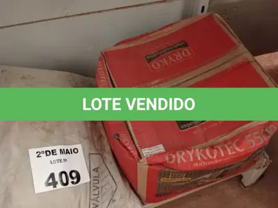 LOTE 409 - 01 LOTE COM VÁRIAS ARGAMASSAS. (NO ESTADO, LEILÃO NÃO TEM GARANTIA E NEM DEVOLUÇÃO, SUJEITO A POSSÍVEIS AVARIAS VISÍVEIS/OCULTAS E/OU AUSÊNCIA DE COMPONENTES).