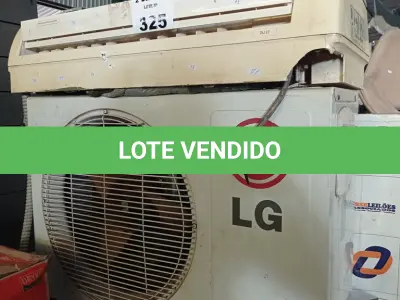 LOTE 325 - 01 CONDENSADORA MARCA LG 12.000BTU E 01 EVAPORADORA MARCA GREE 18.000BTU. (NO ESTADO, LEILÃO NÃO TEM GARANTIA E NEM DEVOLUÇÃO, SUJEITO A POSSÍVEIS AVARIAS VISÍVEIS/OCULTAS E/OU AUSÊNCIA DE COMPONENTES).