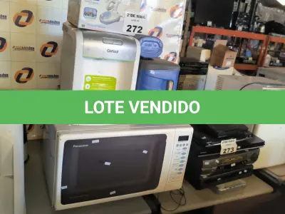 LOTE 272 - 01 MICRO-ONDAS, 01 PURIFICADOR DE ÁGUA, 01 NEBULIZADOR E 03 GARRAFAS TÉRMICAS MARCAS E MODELOS DIVERSOS. (NO ESTADO, LEILÃO NÃO TEM GARANTIA E NEM DEVOLUÇÃO, SUJEITO A POSSÍVEIS AVARIAS VISÍVEIS/OCULTAS E/OU AUSÊNCIA DE COMPONENTES).