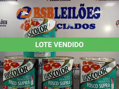 LOTE 028 - 04 – LATAS DE TINTA ACRÍLICA SUPRA LUKSCOLOR PREMIUM BRANCO 3,6L (NO ESTADO, NÃO SABEMOS SE FUNCIONA. LEILÃO NÃO TEM GARANTIA E NEM DEVOLUÇÃO, SUJEITO A POSSÍVEIS AVARIAS VISÍVEIS/OCULTAS E/OU AUSÊNCIA DE COMPONENTES)