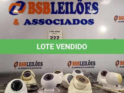 LOTE 222 - 01 LOTE COM VÁRIAS CÂMERAS DE SEGURANÇA. (NO ESTADO, LEILÃO NÃO TEM GARANTIA E NEM DEVOLUÇÃO, SUJEITO A POSSÍVEIS AVARIAS VISÍVEIS/OCULTAS E/OU AUSÊNCIA DE COMPONENTES).