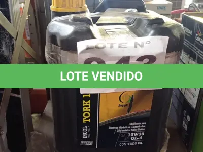 LOTE 043 - 01 - ÓLEO INCOL TORK 11-SAE 10W30 (NO ESTADO, NÃO SABEMOS SE FUNCIONA. LEILÃO NÃO TEM GARANTIA E NEM DEVOLUÇÃO, SUJEITO A POSSÍVEIS AVARIAS VISÍVEIS/OCULTAS E/OU AUSÊNCIA DE COMPONENTES)