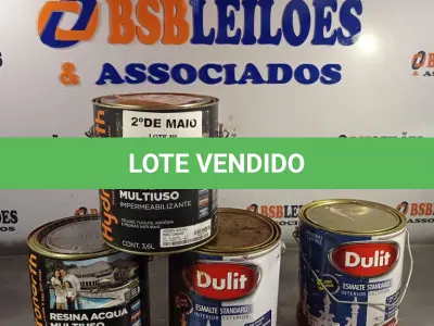 LOTE 403 - 02 GALÕES DE RESINA ACQUA MULTIUSO IMPERMEABILIZANTE, TELHAS, TIJOLOS, ARDÓSIA, PEDRAS NATURAIS E 02 GALÕES DE ESMALTE DULIT MADEIRA E METAIS SENDO 01 NA COR AMARELO BRILHANTE 3,6L. (NO ESTADO, LEILÃO NÃO TEM GARANTIA E NEM DEVOLUÇÃO, SUJEITO A POSSÍVEIS AVARIAS VISÍVEIS/OCULTAS E/OU AUSÊNCIA DE COMPONENTES).