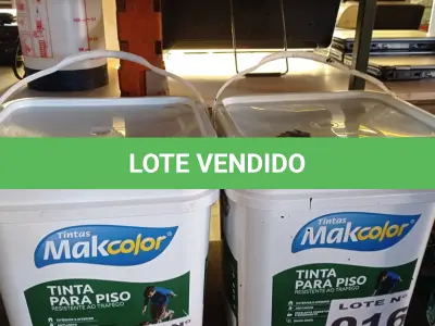 LOTE 016 - 02 - TINTAS PARA PISO MAKCOLOR (NO ESTADO, NÃO SABEMOS SE FUNCIONA. LEILÃO NÃO TEM GARANTIA E NEM DEVOLUÇÃO, SUJEITO A POSSÍVEIS AVARIAS VISÍVEIS/OCULTAS E/OU AUSÊNCIA DE COMPONENTES)