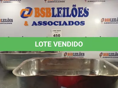 LOTE 450 - 02 CUBAS PARA LAVATÓRIO EM AÇO INOX. (NO ESTADO, LEILÃO NÃO TEM GARANTIA E NEM DEVOLUÇÃO, SUJEITO A POSSÍVEIS AVARIAS VISÍVEIS/OCULTAS E/OU AUSÊNCIA DE COMPONENTES).