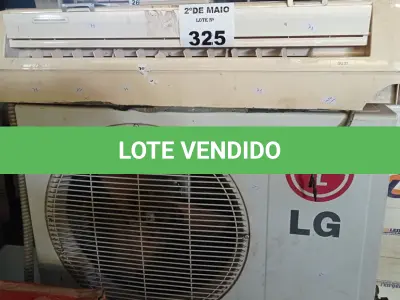 LOTE 325 - 01 CONDENSADORA MARCA LG 12.000BTU E 01 EVAPORADORA MARCA GREE 18.000BTU. (NO ESTADO, LEILÃO NÃO TEM GARANTIA E NEM DEVOLUÇÃO, SUJEITO A POSSÍVEIS AVARIAS VISÍVEIS/OCULTAS E/OU AUSÊNCIA DE COMPONENTES).
