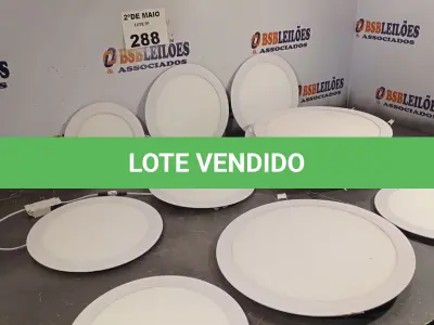 LOTE 288 - 01 LOTE COM VÁRIOS PAINÉIS DE LED REDONDOS DE EMBUTIR MODELOS DIVERSOS. (NO ESTADO, LEILÃO NÃO TEM GARANTIA E NEM DEVOLUÇÃO, SUJEITO A POSSÍVEIS AVARIAS VISÍVEIS/OCULTAS E/OU AUSÊNCIA DE COMPONENTES).