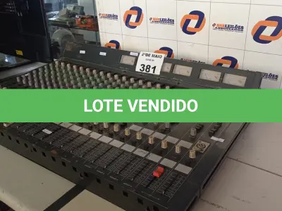 LOTE 381 - 01 MESA DE SOM YAMAHA MR1642. (NO ESTADO, LEILÃO NÃO TEM GARANTIA E NEM DEVOLUÇÃO, SUJEITO A POSSÍVEIS AVARIAS VISÍVEIS/OCULTAS E/OU AUSÊNCIA DE COMPONENTES).