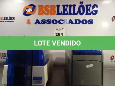 LOTE 284 - 02 IMPRESSORAS DE CARTÃO MARCAS DATACARD SENDO 01 MODELO SP55. (NO ESTADO, LEILÃO NÃO TEM GARANTIA E NEM DEVOLUÇÃO, SUJEITO A POSSÍVEIS AVARIAS VISÍVEIS/OCULTAS E/OU AUSÊNCIA DE COMPONENTES).