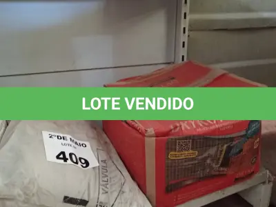LOTE 409 - 01 LOTE COM VÁRIAS ARGAMASSAS. (NO ESTADO, LEILÃO NÃO TEM GARANTIA E NEM DEVOLUÇÃO, SUJEITO A POSSÍVEIS AVARIAS VISÍVEIS/OCULTAS E/OU AUSÊNCIA DE COMPONENTES).