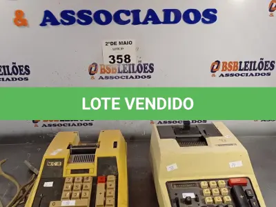 LOTE 358 - 02 CALCULADORAS ANTIGAS. (NO ESTADO, LEILÃO NÃO TEM GARANTIA E NEM DEVOLUÇÃO, SUJEITO A POSSÍVEIS AVARIAS VISÍVEIS/OCULTAS E/OU AUSÊNCIA DE COMPONENTES).
