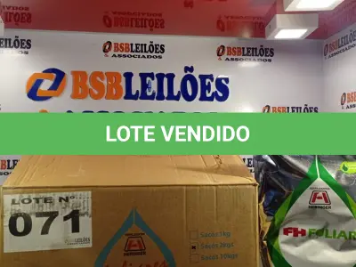LOTE 071 - 10 - FERTILIZANTES MINERAL FOLIAR MISTO 2KG - HERINGER (NO ESTADO, NÃO SABEMOS SE FUNCIONA. LEILÃO NÃO TEM GARANTIA E NEM DEVOLUÇÃO, SUJEITO A POSSÍVEIS AVARIAS VISÍVEIS/OCULTAS E/OU AUSÊNCIA DE COMPONENTES)