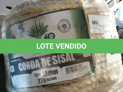 LOTE 286 - 220 METROS CORDA SISAL 18MM (NO ESTADO, NÃO SABEMOS SE FUNCIONA. LEILÃO NÃO TEM GARANTIA E NEM DEVOLUÇÃO, SUJEITO A POSSÍVEIS AVARIAS VISÍVEIS/OCULTAS E/OU AUSÊNCIA DE COMPONENTES)