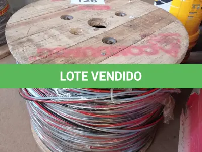 LOTE 126 - 500 MT CABO QUADRUPLEX COLORIDO 3X10,00 MM + NEUTRO NÚ 10,00 MM (NO ESTADO, NÃO SABEMOS SE FUNCIONA. LEILÃO NÃO TEM GARANTIA E NEM DEVOLUÇÃO, SUJEITO A POSSÍVEIS AVARIAS VISÍVEIS/OCULTAS E/OU AUSÊNCIA DE COMPONENTES)