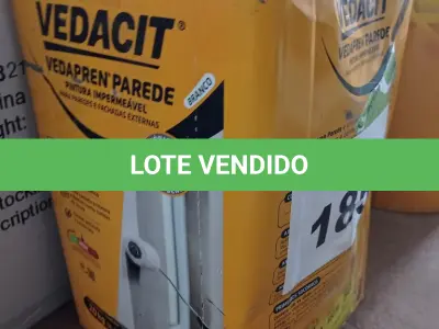 LOTE 185 - 01 - VEDAPREN PAREDE BRANCO LATA 20KG VEDACIT (NO ESTADO, NÃO SABEMOS SE FUNCIONA. LEILÃO NÃO TEM GARANTIA E NEM DEVOLUÇÃO, SUJEITO A POSSÍVEIS AVARIAS VISÍVEIS/OCULTAS E/OU AUSÊNCIA DE COMPONENTES)