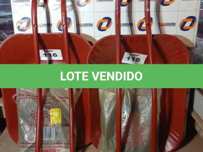 LOTE 116 - 02 - CARRINHOS DE MÃO (NO ESTADO, NÃO SABEMOS SE FUNCIONA. LEILÃO NÃO TEM GARANTIA E NEM DEVOLUÇÃO, SUJEITO A POSSÍVEIS AVARIAS VISÍVEIS/OCULTAS E/OU AUSÊNCIA DE COMPONENTES)