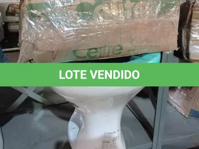LOTE 188 - 01 - VASO SANITÁRIO COM CAIXA ACOPLADA CELITE (NO ESTADO, NÃO SABEMOS SE FUNCIONA. LEILÃO NÃO TEM GARANTIA E NEM DEVOLUÇÃO, SUJEITO A POSSÍVEIS AVARIAS VISÍVEIS/OCULTAS E/OU AUSÊNCIA DE COMPONENTES)