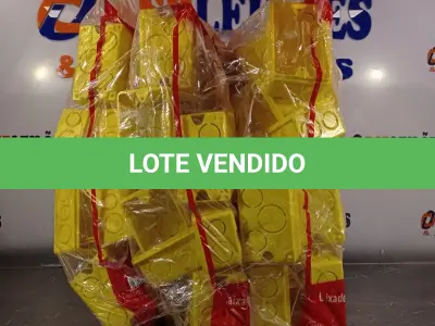 LOTE 281 - 72 - CAIXAS DE LUZ EMBUTIR 4X2 AMARELA KRONA (NO ESTADO, NÃO SABEMOS SE FUNCIONA. LEILÃO NÃO TEM GARANTIA E NEM DEVOLUÇÃO, SUJEITO A POSSÍVEIS AVARIAS VISÍVEIS/OCULTAS E/OU AUSÊNCIA DE COMPONENTES)