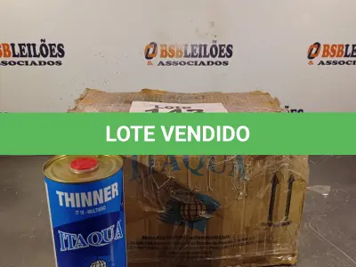 LOTE 143 - 11 - THINNER IT-16 MULTIUSO 900ML ITAQUA (NO ESTADO, NÃO SABEMOS SE FUNCIONA. LEILÃO NÃO TEM GARANTIA E NEM DEVOLUÇÃO, SUJEITO A POSSÍVEIS AVARIAS VISÍVEIS/OCULTAS E/OU AUSÊNCIA DE COMPONENTES)