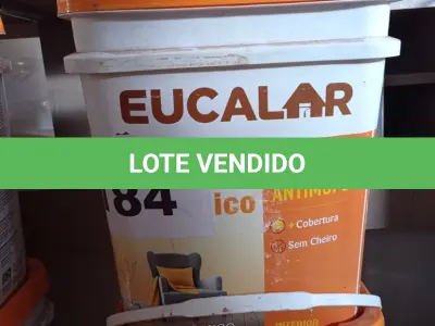 LOTE 184 - 02 - TINTAS ACRÍLICA EUCALAR 18 LITROS (NO ESTADO, NÃO SABEMOS SE FUNCIONA. LEILÃO NÃO TEM GARANTIA E NEM DEVOLUÇÃO, SUJEITO A POSSÍVEIS AVARIAS VISÍVEIS/OCULTAS E/OU AUSÊNCIA DE COMPONENTES)