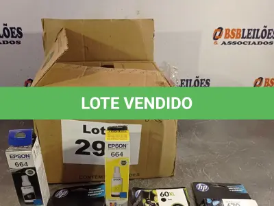 LOTE 298 - 25 – CARTUCHOS IMPRESSORA (NO ESTADO, NÃO SABEMOS SE FUNCIONA. LEILÃO NÃO TEM GARANTIA E NEM DEVOLUÇÃO, SUJEITO A POSSÍVEIS AVARIAS VISÍVEIS/OCULTAS E/OU AUSÊNCIA DE COMPONENTES)