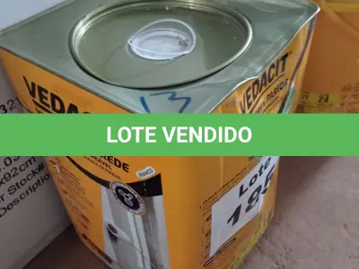 LOTE 185 - 01 - VEDAPREN PAREDE BRANCO LATA 20KG VEDACIT (NO ESTADO, NÃO SABEMOS SE FUNCIONA. LEILÃO NÃO TEM GARANTIA E NEM DEVOLUÇÃO, SUJEITO A POSSÍVEIS AVARIAS VISÍVEIS/OCULTAS E/OU AUSÊNCIA DE COMPONENTES)
