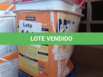 LOTE 111 - 02- LATAS DE TINTAS (NO ESTADO, NÃO SABEMOS SE FUNCIONA. LEILÃO NÃO TEM GARANTIA E NEM DEVOLUÇÃO, SUJEITO A POSSÍVEIS AVARIAS VISÍVEIS/OCULTAS E/OU AUSÊNCIA DE COMPONENTES)